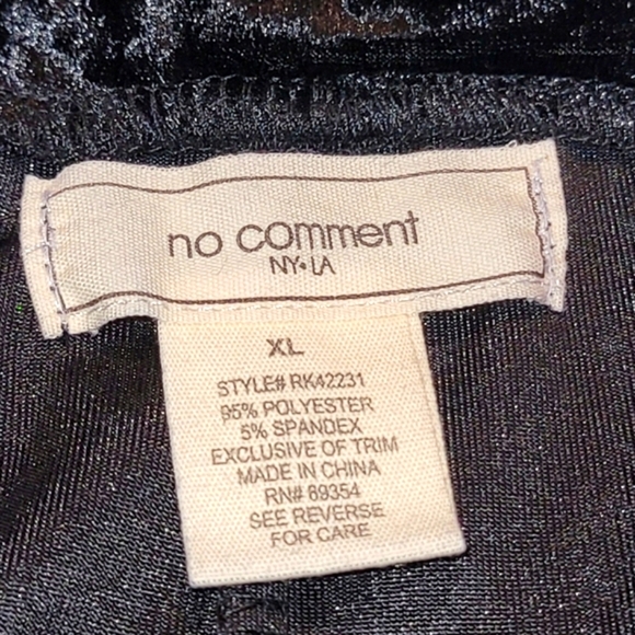 NWT XL Y2K Inspired Chic Black Lightweight Velvet Joggers with White Accents - Picture 5 of 5